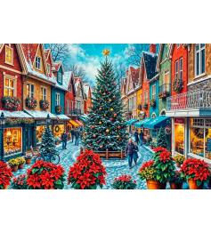 Puzzle Bluebird Compras Navideñas en la Plaza de 1000 Piezas