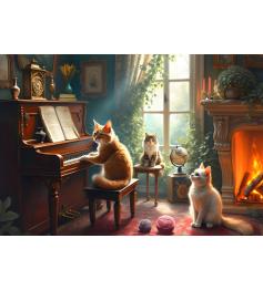 Puzzle Bluebird Concierto Felino de 1000 Piezas