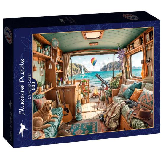 Puzzle Bluebird Costa Camping de 500 Piezas