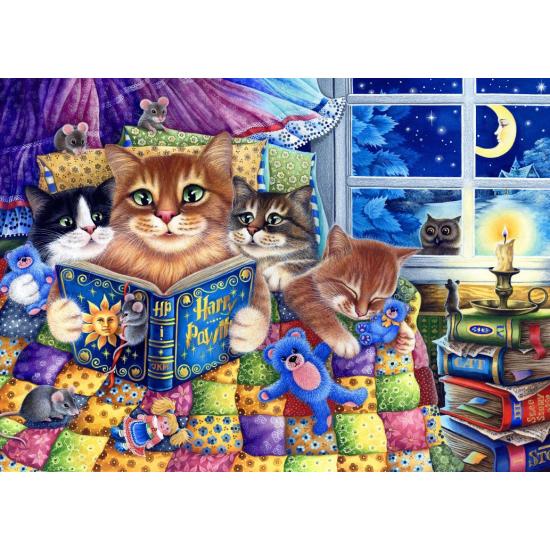 Puzzle Bluebird Cuentos De Gatitos Para Dormir XXL de 300 Piezas