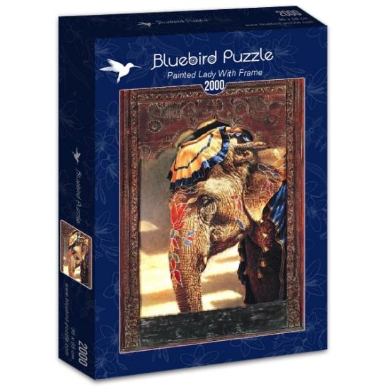Puzzle Bluebird Dama Pintada con Marco de 2000 Piezas