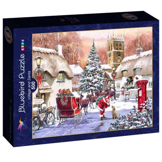 Puzzle Bluebird El Pueblo y Papá Noel de 500 Piezas Puzzle Bluebird El Pueblo y Papá Noel de 500 Piezas