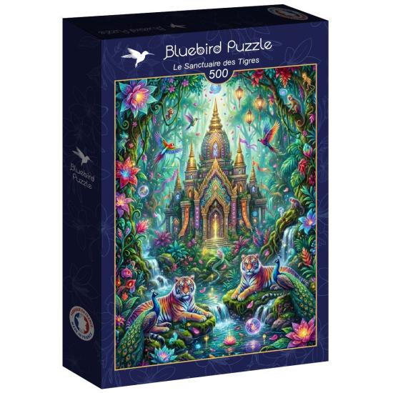 Puzzle Bluebird El Santuario De Tigres de 500 Piezas