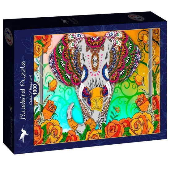Puzzle Bluebird Elefante Colorido de 1000 Piezas Puzzle Bluebird Elefante Colorido de 1000 Piezas