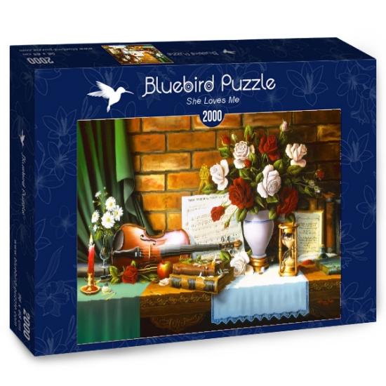 Puzzle Bluebird Ella Me Quiere de 2000 Piezas