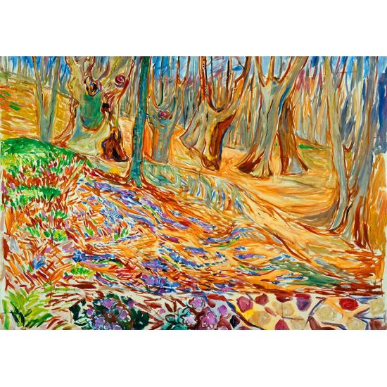 Puzzle Bluebird Elm Forrest en Primavera de 1000 Piezas