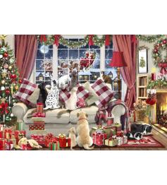 Puzzle Bluebird Esperando a Papá Noel de 1000 Piezas