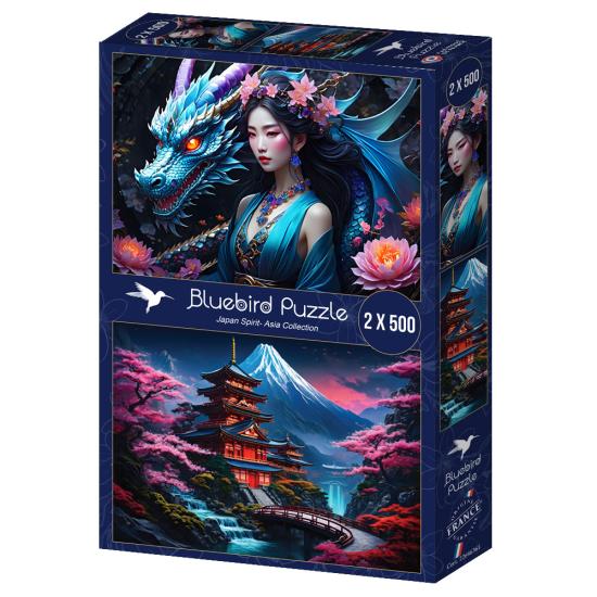 Puzzle Bluebird Espíritu Japonés de 2x500 Piezas Puzzle Bluebird Espíritu Japonés de 2x500 Piezas