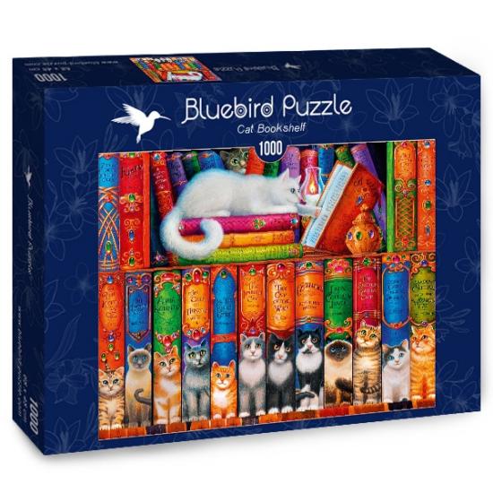Puzzle Bluebird Estantería de Libros de Gatos de 1000 Piezas Puzzle Bluebird Estantería de Libros de Gatos de 1000 Piezas