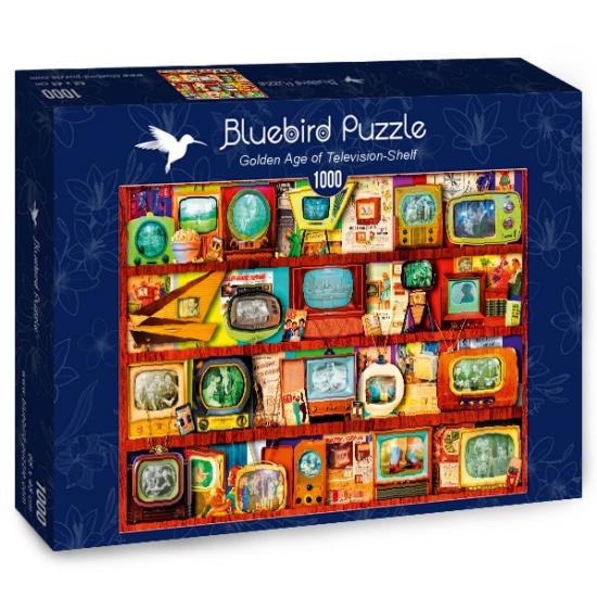 Puzzle Bluebird Estantes Con Teles Vintage de 1000 Piezas