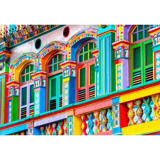 Puzzle Bluebird Fachada de Color, Singapur de 1000 Piezas