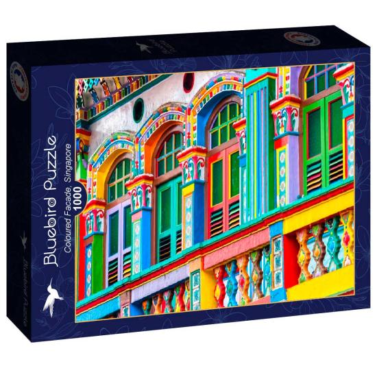 Puzzle Bluebird Fachada de Color, Singapur de 1000 Piezas