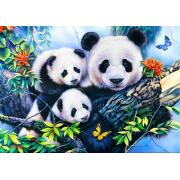 Puzzle Bluebird Familia de Pandas de 1000 Piezas