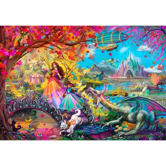Puzzle Bluebird Festival Del Castillo De Otoño de 1000 Piezas