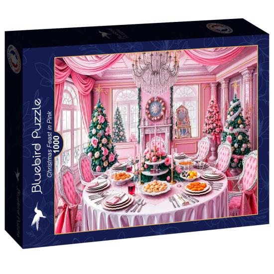 Puzzle Bluebird Fiesta De Navidad En Rosa de 1000 Piezas