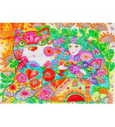 Puzzle Bluebird Flores de 1000 Piezas