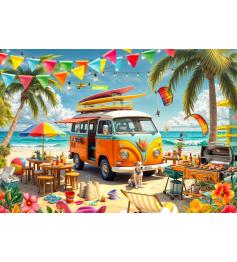 Puzzle Bluebird Furgoneta De Camping en la Playa de 1000 Piezas