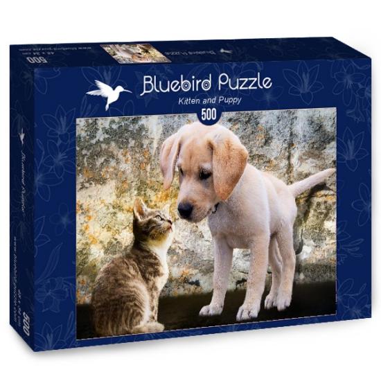 Puzzle Bluebird Gatito y Chachorro de 500 Piezas