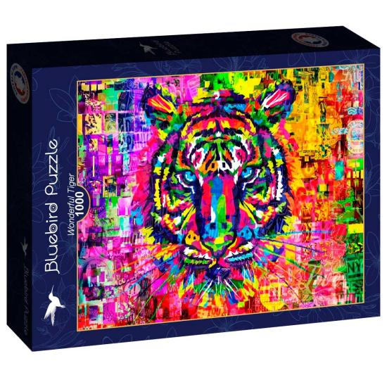 Puzzle Bluebird Tigre Colorido de 1000 Piezas