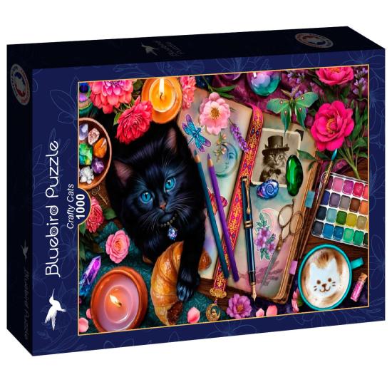 Puzzle Bluebird Gatos Artistas de 1000 Piezas