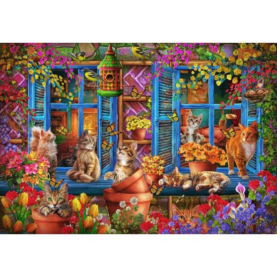 Puzzle Bluebird Gatos de Estantería de 1000 Piezas Puzzle Bluebird Gatos de Estantería de 1000 Piezas