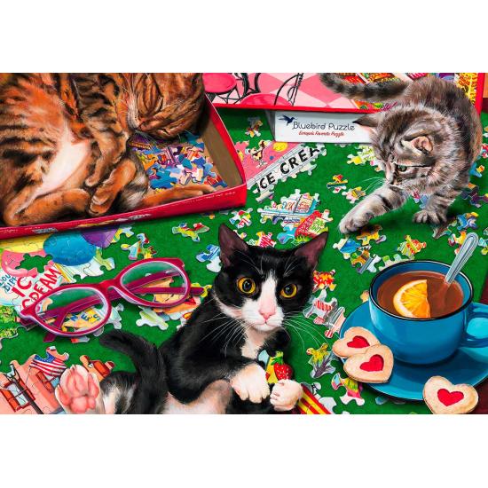 Puzzle Bluebird Gatos Puzzleros de 1000 Piezas