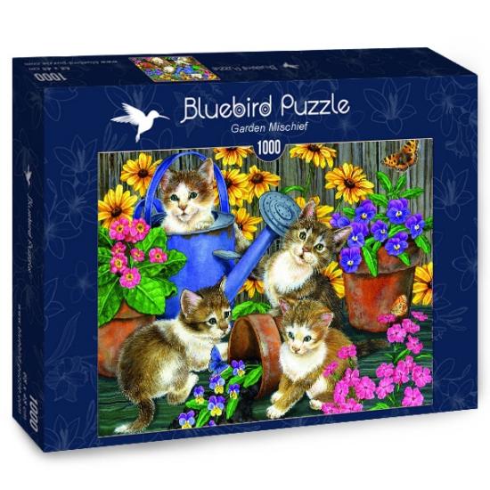 Puzzle Bluebird Gatos Traviesos en el Jardín de 1000 Piezas Puzzle Bluebird Gatos Traviesos en el Jardín de 1000 Piezas