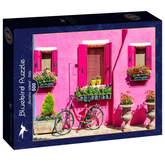 Puzzle Bluebird Isla De Burano, Italia de 500 Piezas