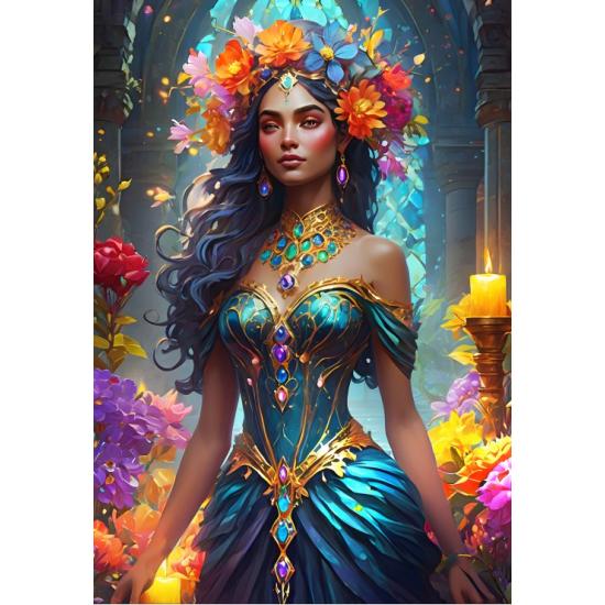 Puzzle Bluebird La Diosa De Las Flores de 1000 Piezas