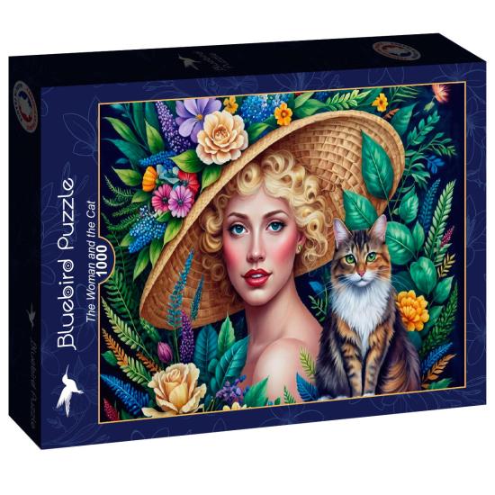 Puzzle Bluebird La Mujer y el Gato de 1000 Piezas