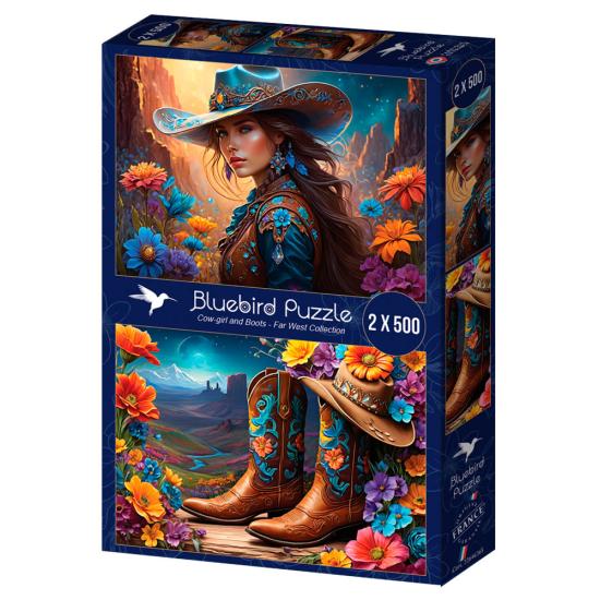 Puzzle Bluebird La Vaquera y Sus Botas de 2x500 Piezas