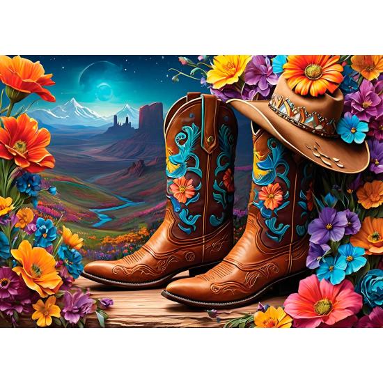 Puzzle Bluebird La Vaquera y Sus Botas de 2x500 Piezas