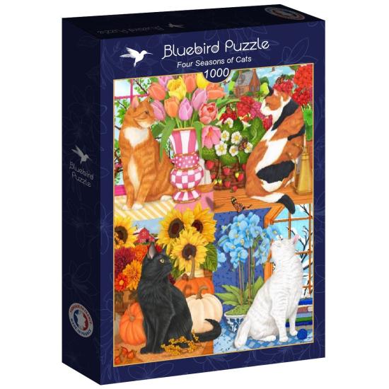 Puzzle Bluebird Las Cuatro Estaciones De Los Gatos 1000 Piezas