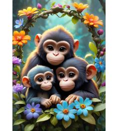 Puzzle Bluebird Lindos Monos XXL de 300 Piezas