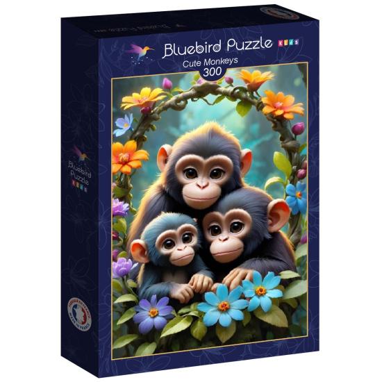 Puzzle Bluebird Lindos Monos XXL de 300 Piezas