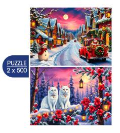Puzzle Bluebird Listo Para Navidad de 2x500 Piezas