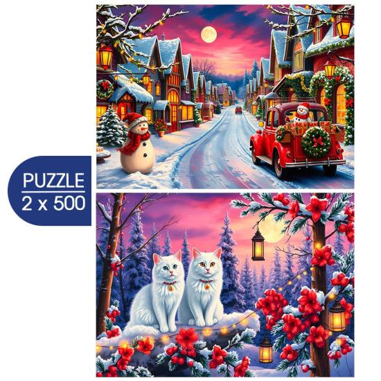 Puzzle Bluebird Listo Para Navidad de 2x500 Piezas