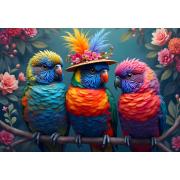 Puzzle Bluebird Loros Arcoíris de 1000 Piezas