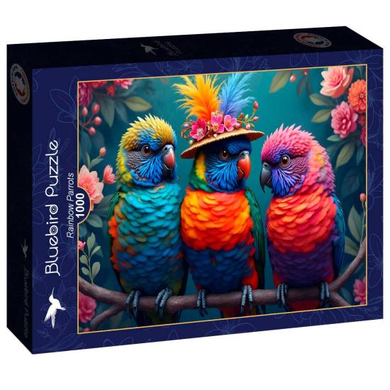 Puzzle Bluebird Loros Arcoíris de 1000 Piezas