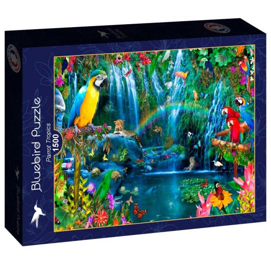 Puzzle Bluebird Loros Tropicales de 1500 Piezas