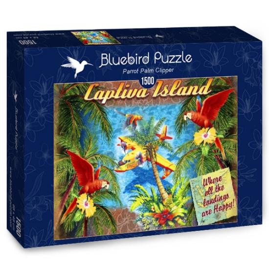 Puzzle Bluebird Loros y Palmeras de 1500 Piezas Puzzle Bluebird Loros y Palmeras de 1500 Piezas