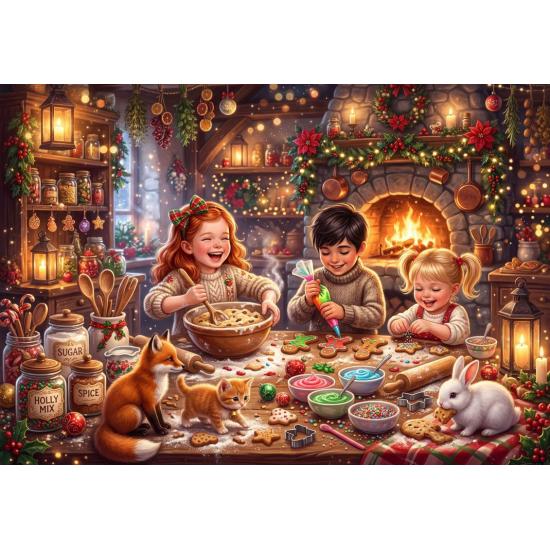 Puzzle Bluebird Los Pequeños Pasteleros Navideños de 1000 Pzs
