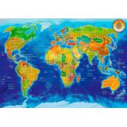Puzzle Bluebird Mapa Geo-Político del Mundo de 1000 Piezas