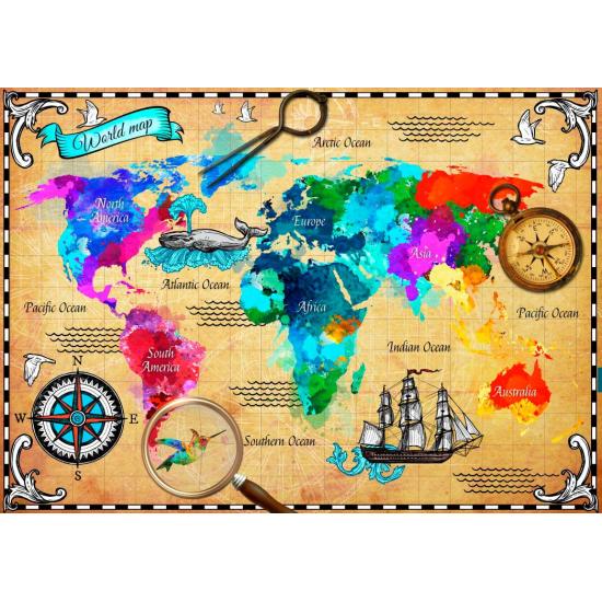 Puzzle Bluebird Mapamundi Colorido de 2000 Piezas Puzzle Bluebird Mapamundi Colorido de 2000 Piezas