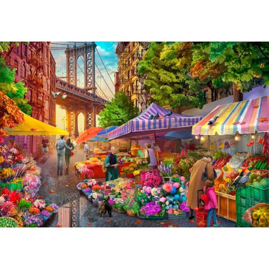 Puzzle Bluebird Mercado de Flores de Brooklyn de 1000 Piezas