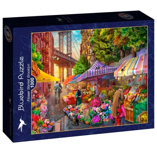 Puzzle Bluebird Mercado de Flores de Brooklyn de 1000 Piezas