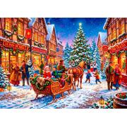 Puzzle Bluebird Navidad En El Centro Del Pueblo de 500 Piezas