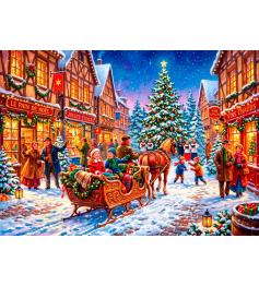 Puzzle Bluebird Navidad En El Centro Del Pueblo de 500 Piezas