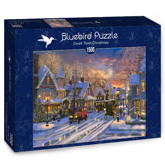 Puzzle Bluebird Navidades en Pequeño Pueblo de 1500 Piezas