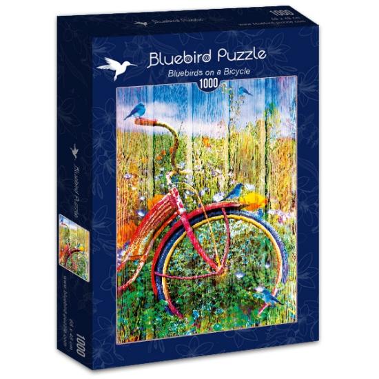 Puzzle Bluebird Pájaros Azules sobre la Bicicleta de 1000 Pieza Puzzle Bluebird Pájaros Azules sobre la Bicicleta de 1000 Pieza